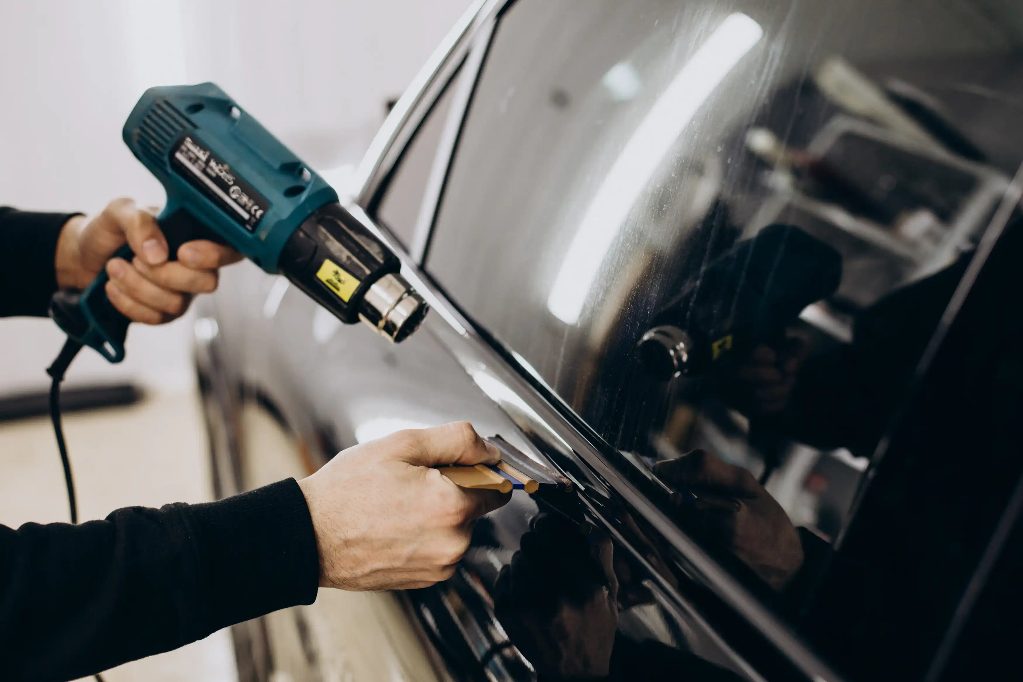 pose film teinté sur vitre arrière